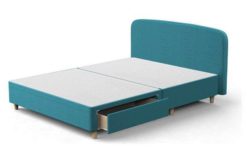 Silentnight Studio Double 2 Drw Curved Bed Frame - Teal.